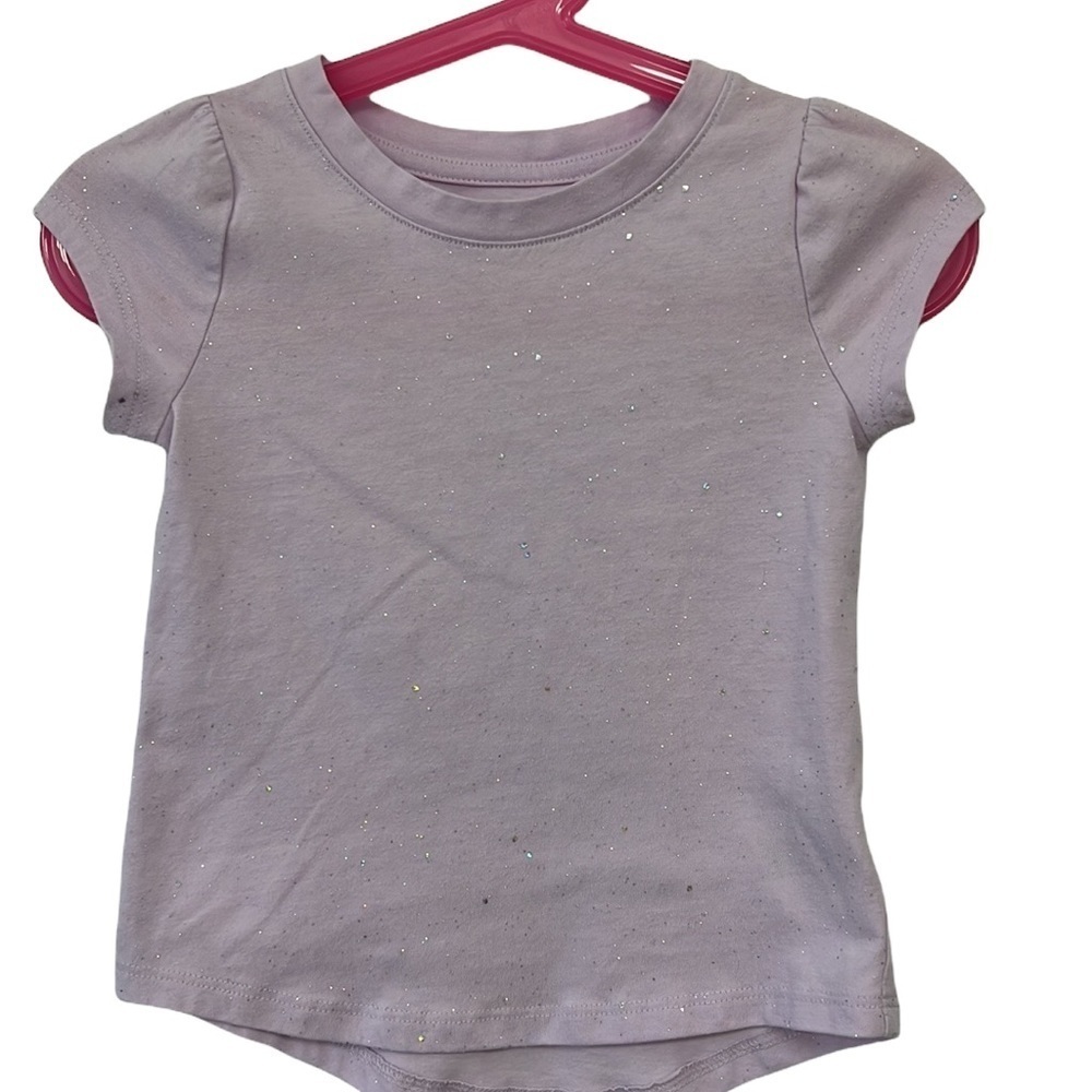 TARGET CAT & JACK PURPLE SPARKLY T-SHIRT size 2 toddler